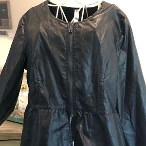 Free People chic vegan leather jacket